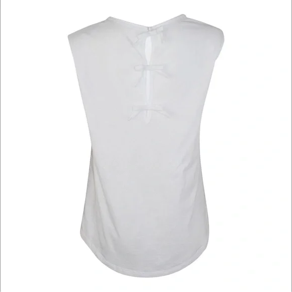 NWT Cloth and Steel Italy Claire with‎ Bow Accent Closure Sleeveless Shirt L - Picture 3 of 6